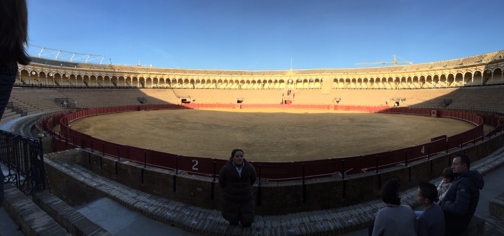 This is a random picture of the bull ring here. Bull fighting is a super controversial subject in Spain right now. I wrote quite the riveting essay about it.