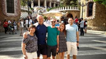 Enjoying Park Guell with the endearing Pruim fam
